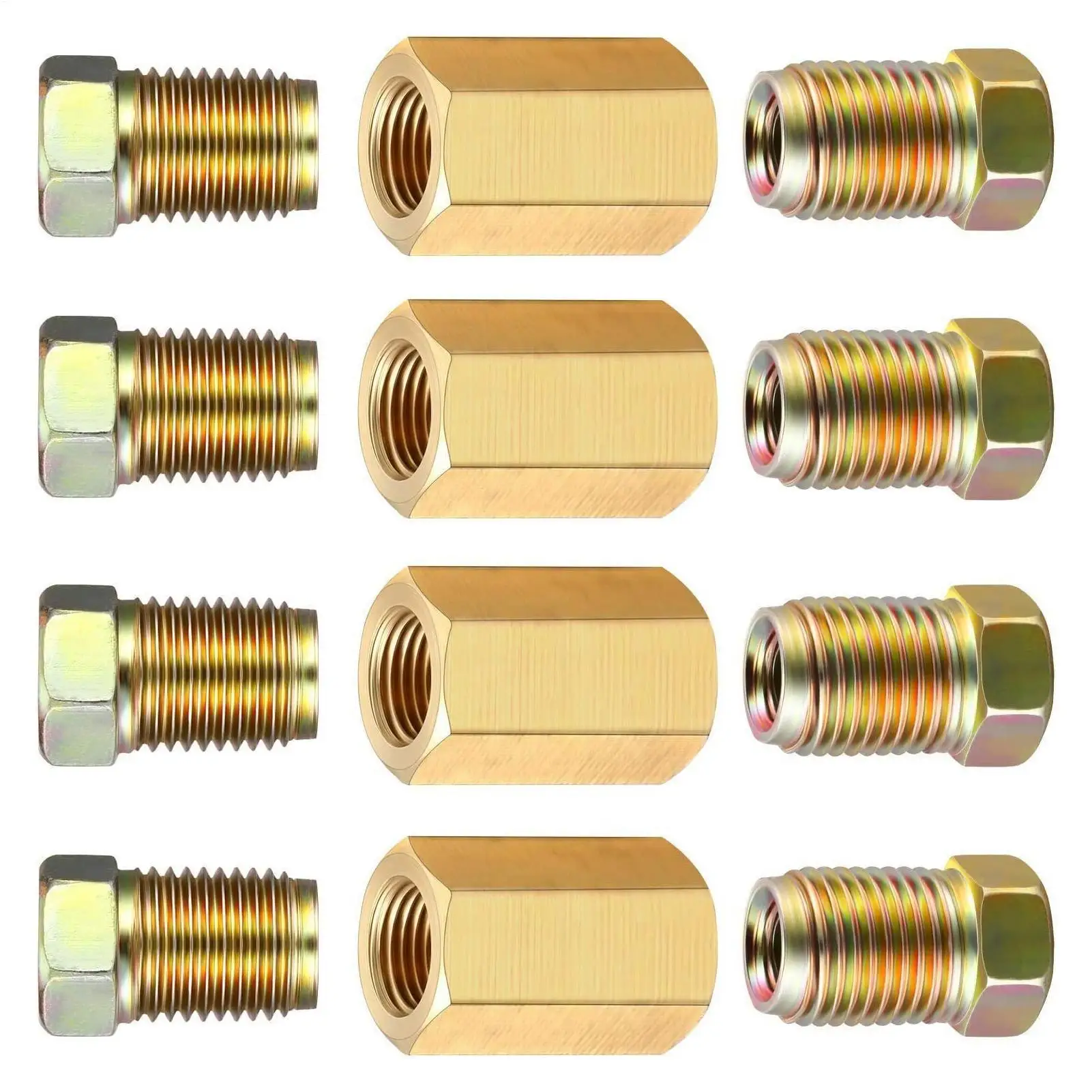 

Комплект фитингов для тормозных магистралей: латунные резьбовые адаптеры и соединители, ассортимент 3/16, для седанов, внедорожников, пикапов