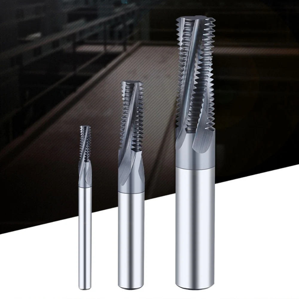 Thread Milling Cutter Full Teeth Solid Carbide For Aluminum DLC Coated M1.6 M2 M2.5 M3 M4 M5 M8 M10 M12 M14 M16 Tungsten Steel