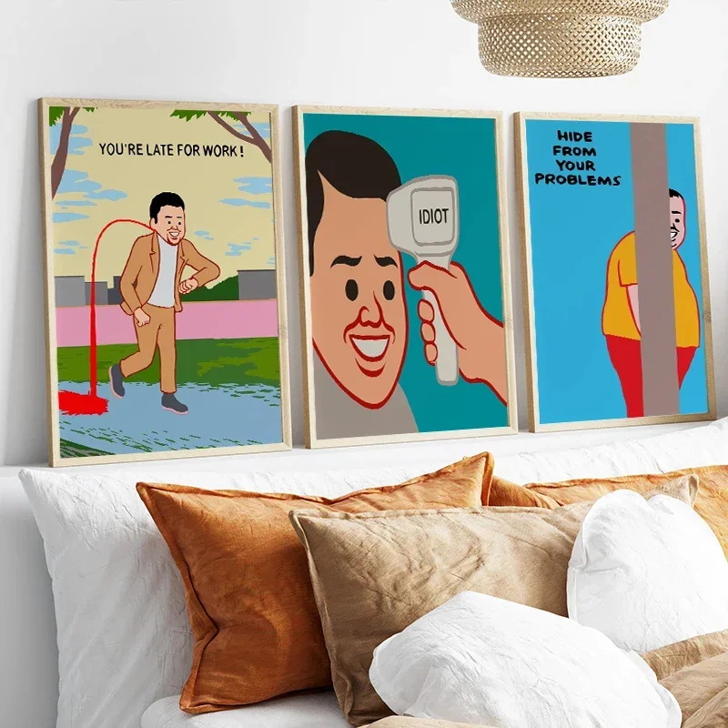 Modern Funny Joan Cornella Life Posters Black Humor Contemporary Irony Prints Canvas Painting Wall Art Pictures Home Room Decor