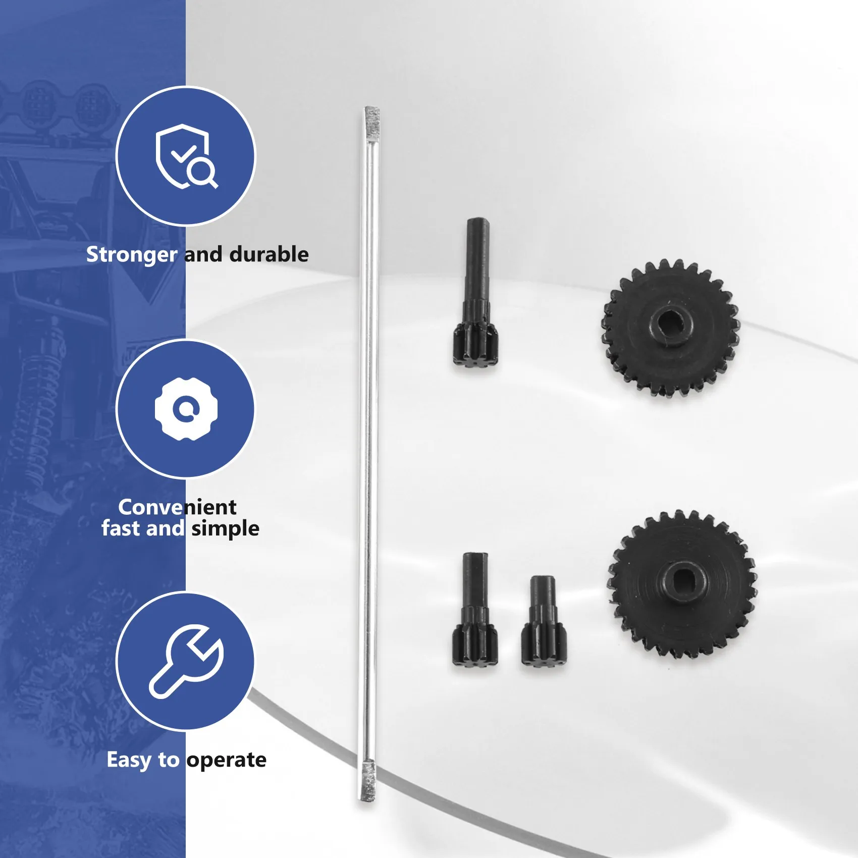 

GZMO Steel Metal Driving Gear Reduction Gear Central Drive Shaft for Wltoys 284131 K969 K989 P929 1/28 RC Car Upgrade Parts
