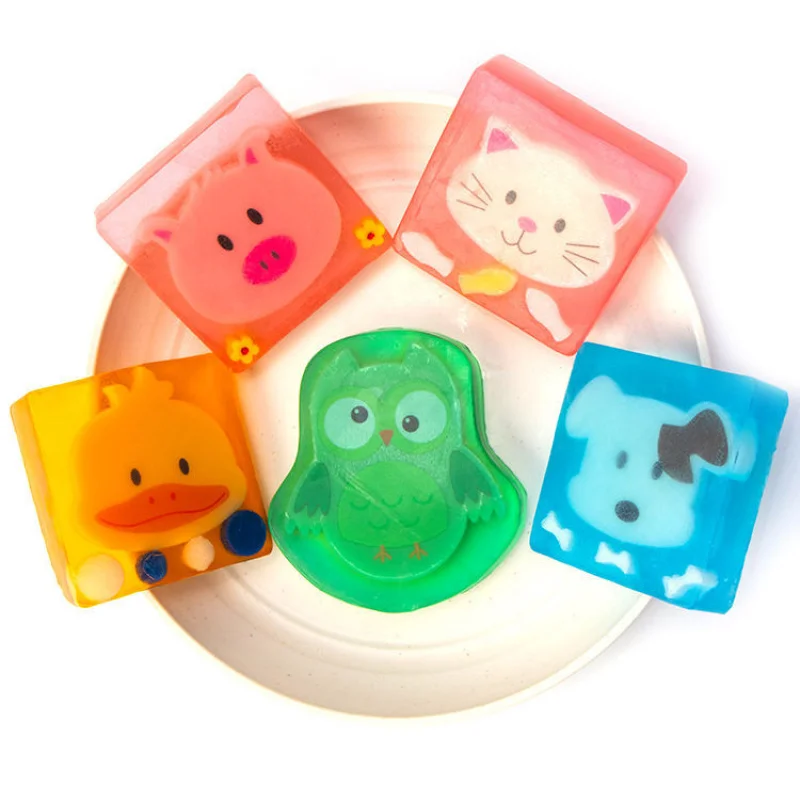 Factory Handmade Cartoon Animal Shape Aromatherapy Cleaning Moisturizing Facial Bath Essential Oil Soap