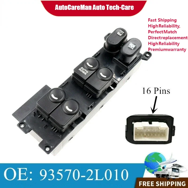 

Master Power Window Switch Fit for Hyundai Elantra Touring 2.0L 09-12 93570-2L010