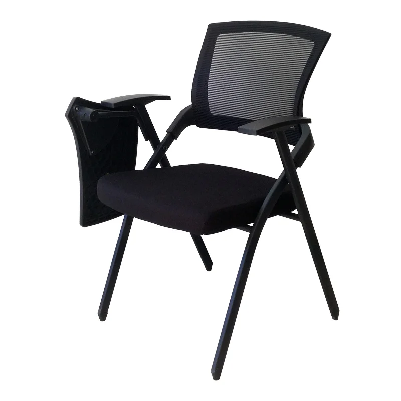 

Ergonomic mesh folding office training chair, comfortable fabric staff room meeting
