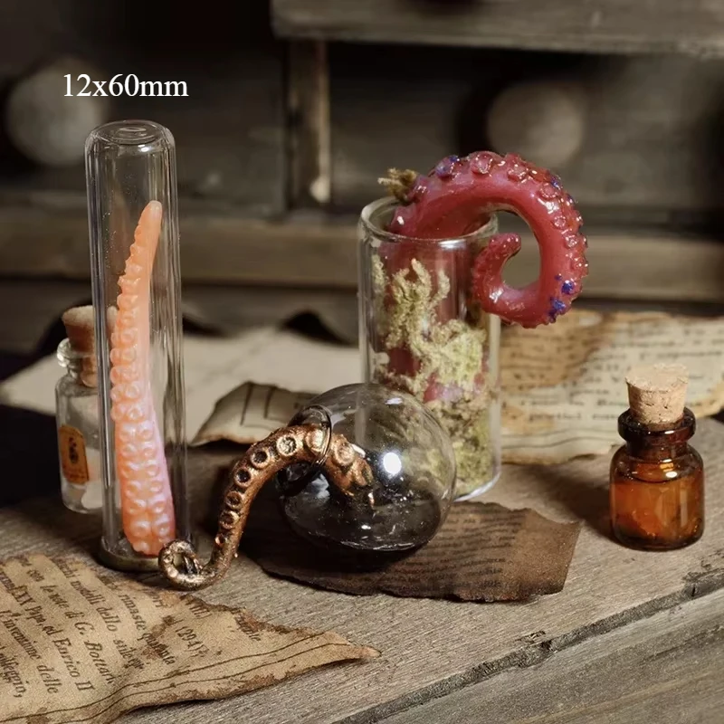 Dollhouse Magic Pot Octopus Butterfly Sheep Skull Specimen Retro Magic Experimental Bottle Magic Book DIY Miniature Decoration