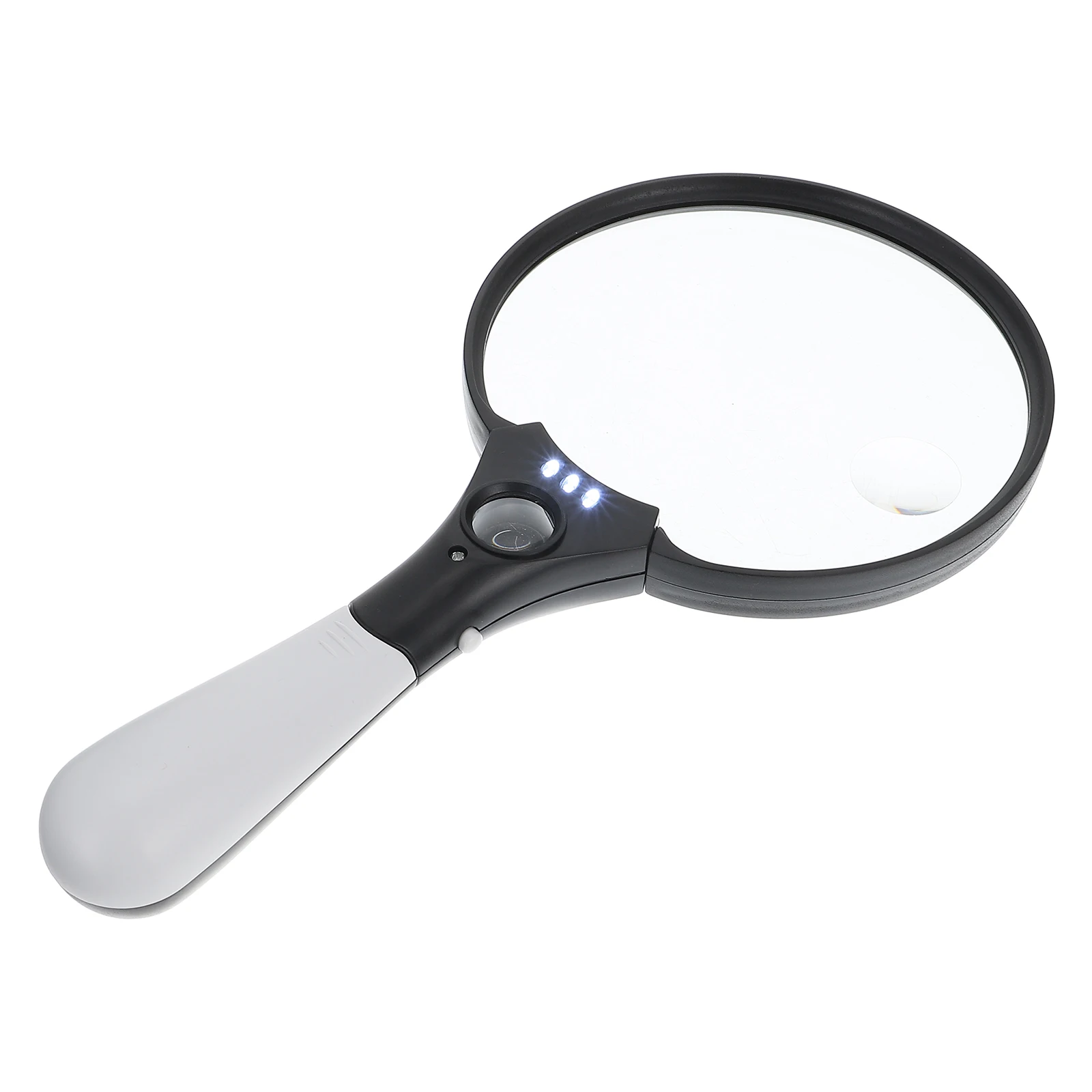 

Ergonomic Handheld Magnifying Glass LED Light for Reading Fine Details Books Magazines Coins Magnifier with Light