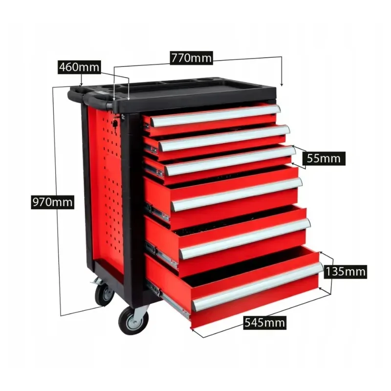 CE 6 7 8 Drawer Heavy D uty Mobile Rolling Metal Tool Cabinet Trolley Cart 201 Pcs Tool Sets Workshop O EM Customizable