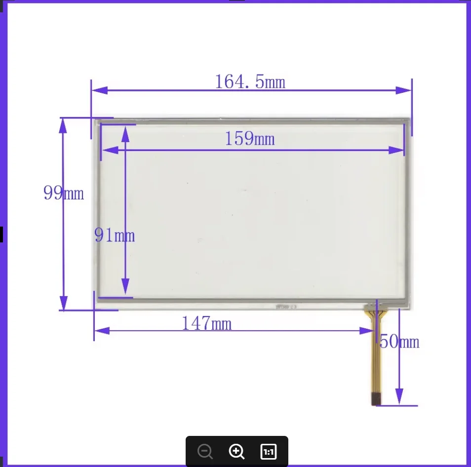 

ZhiYuSun compatible YH-009 164.5mm*99mm New 7 Inch Touch Screen for 7 GPS the GLASS is 164.5*99 for tble compatible