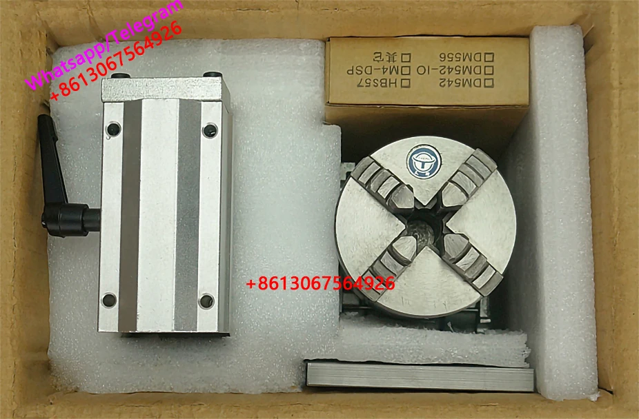 Cnc Indexing Head Engraving Machine Rotary Axis Fourth Axis A Axis 4 Axis 3/4 Claw 80/100/125mm Chuck For 57 86 Stepper Motor