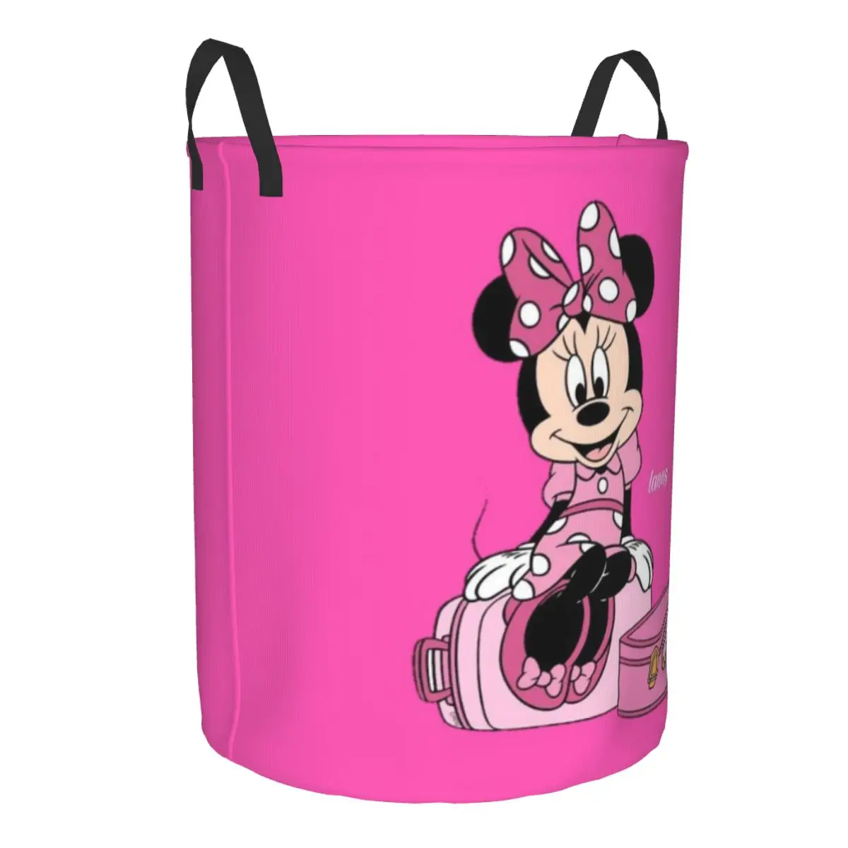 Custom Disney Mickey Mouse Minnie Laundry Basket Collapsible Large Capacity Clothes Storage Bin Cartoon Baby Hamper