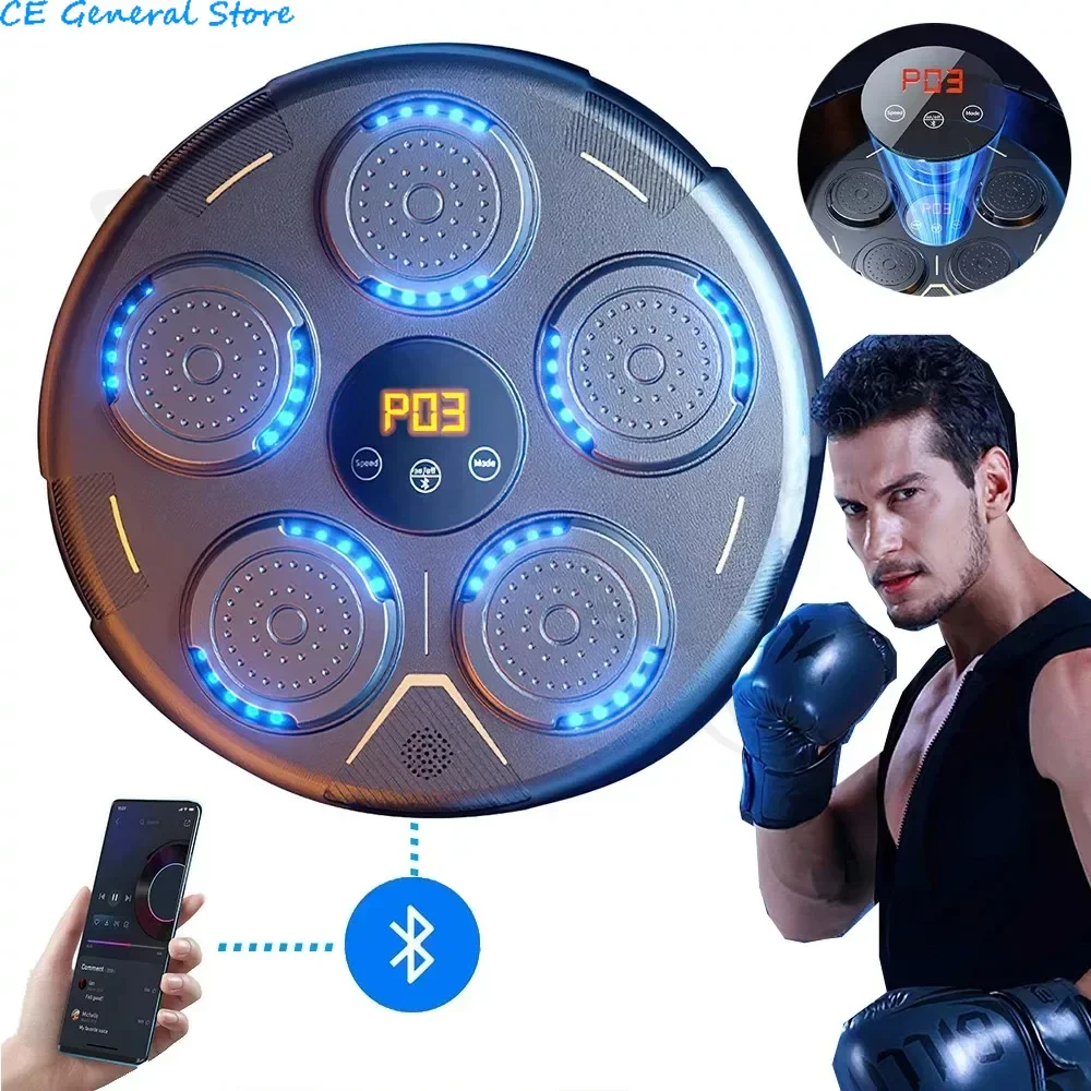 Smart Music Boxing Trainer LED Electronic Response Boxing Machine Wall Hanging Sandbag Bluetooth-Compatible For Kids Adult #20