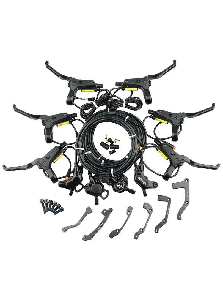 NFOX mountainbike hydraulische schijfremset SM2A vierzuigerremklauw elektrische scooter 2-pins 3-pins power-off hendel accessoires - afbeelding 2