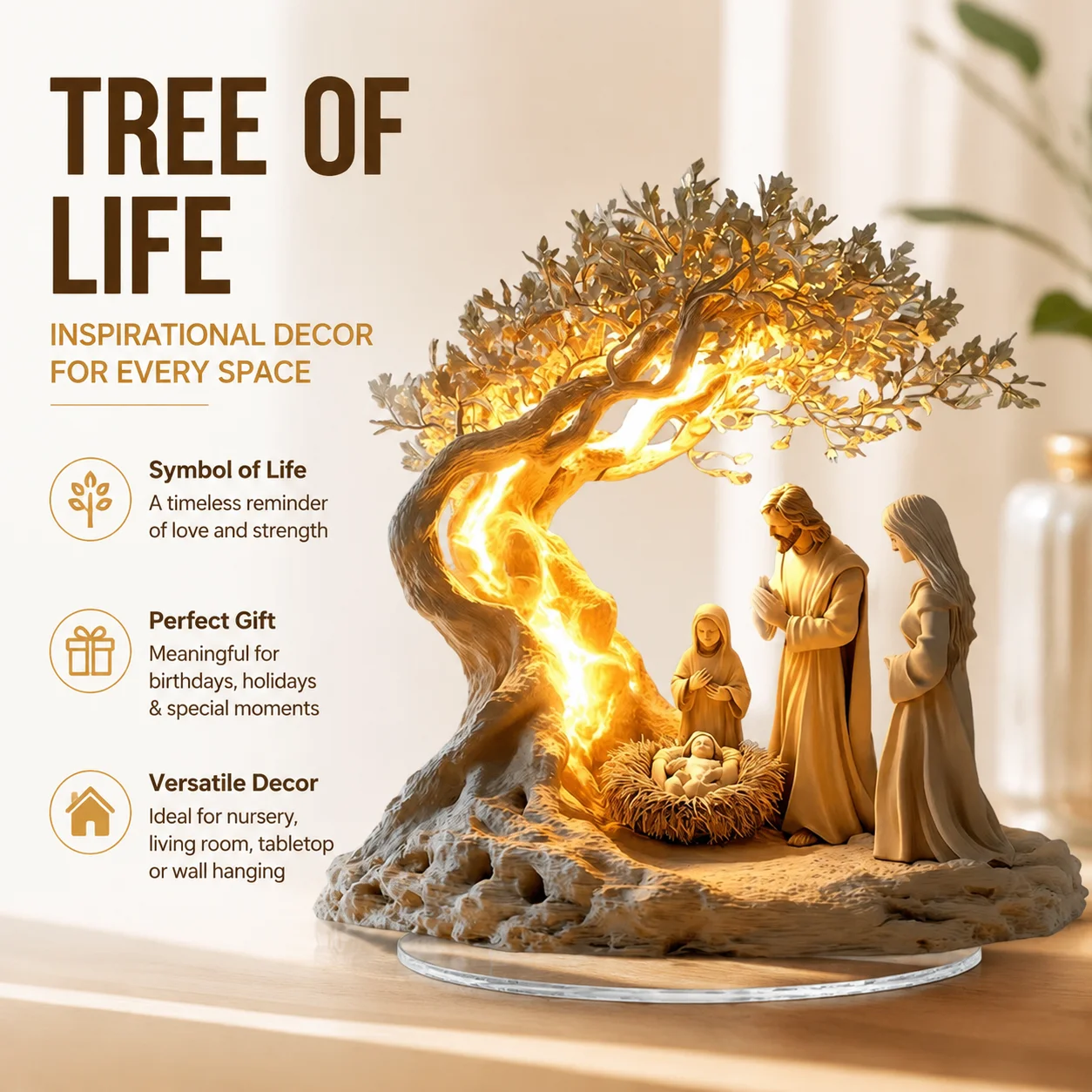 Baby Nursery Tree - Acrylic Tree of Life Desk Decor