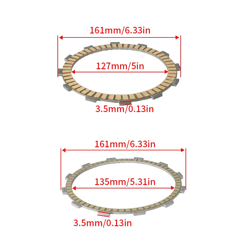 Motorcycle Clutch Disc Friction Kit Discs For Honda CBR1100XX Blackbird 1997-1998 OEM:22201-MAT-000 22202-MAT-000 Parts