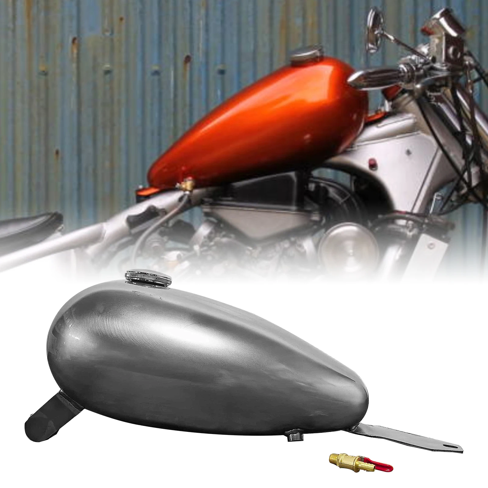 Motorcycle Petrol Gas Fuel Tank For HONDA V-TWIN MAGNA VT250C VT 250 C Retro Modified Motorbike Can