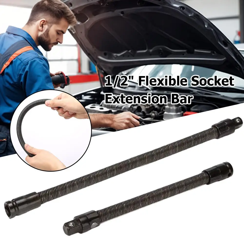 Image of 1/2-Zoll-Antrieb Flexibler Steckschlüssel-Verlängerungsstab Flexibler Ratschenverlängerungsstab Langlebiger Flexibler Steckschlüsseladapter für Autoreparaturen