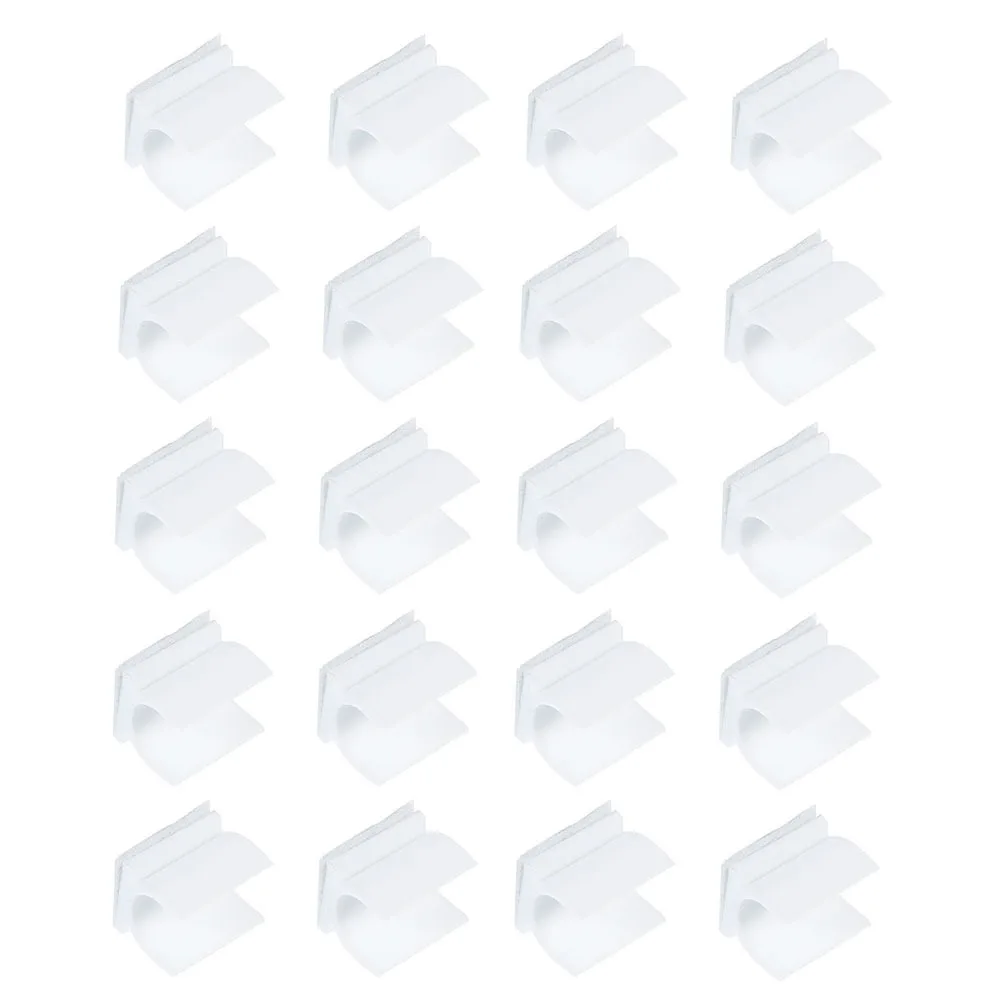 

125pcs Pen Clip Plastic Pencil Holder Adhesive For Whiteboard Refrigerator School Office Portable Storage Multipurpose