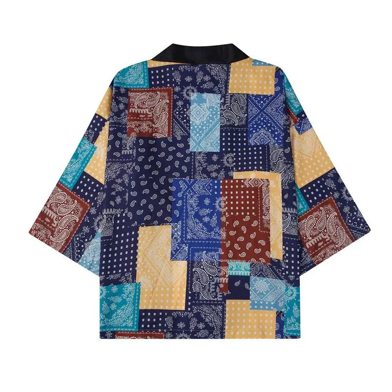 سترة رجالية صيفية فضفاضة على الطراز الصيني، رقيقة على الطراز القديم تشبه الجنية للزوجين Daoist رداء كيمونو