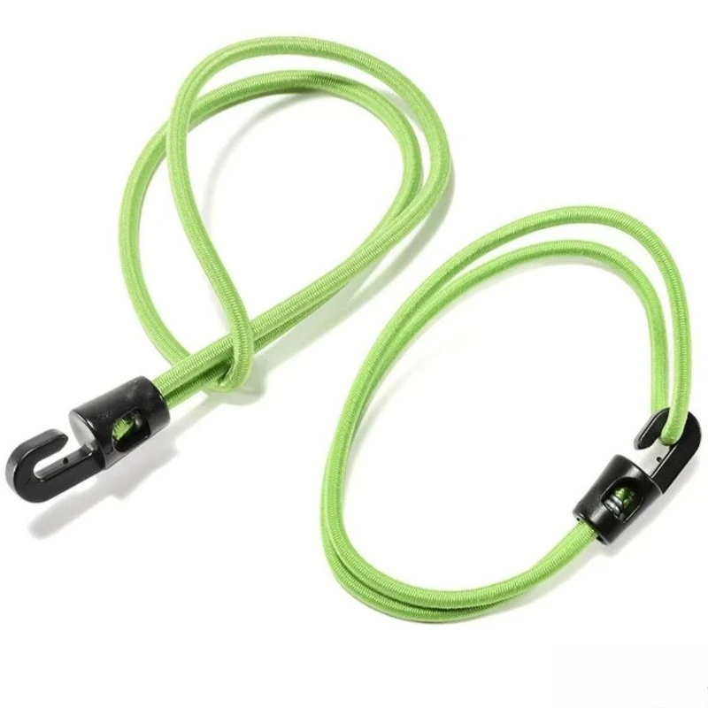 Luggage rope tied with latex 4MM strap motorcycle flat rope electric car elastic goods with hook elasticity.