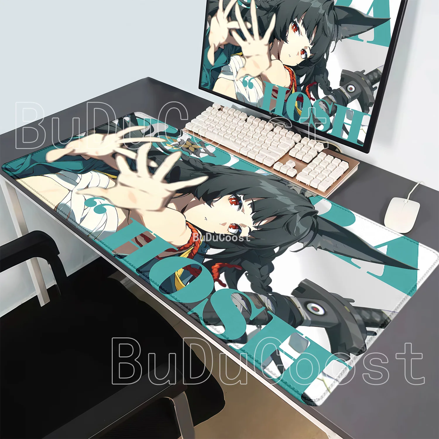 Larger Hoshimi Miyabi Zenless Zone Zero ZZZ Mouse Pad PC Keyboard HD Printing Mousepad Non-slip Base Office Accessories Desk Mat