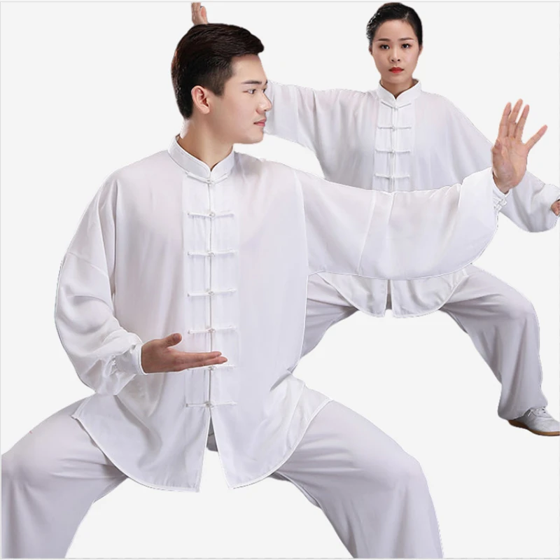 زي تاي تشي الصيني القطني الووشو الكونغ فو ملابس الأطفال الكبار فنون الدفاع عن النفس الجناح تشون دعوى تايتشي أداء تانغ البدلة