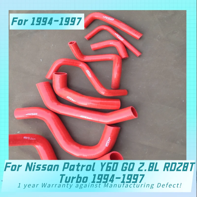 Silicone Radiator Hose For Nissan Patrol Y60 GQ 2.8L RD28T Turbo 1994-1997 Pipe Tube Kit 1994 1995 1996 1997