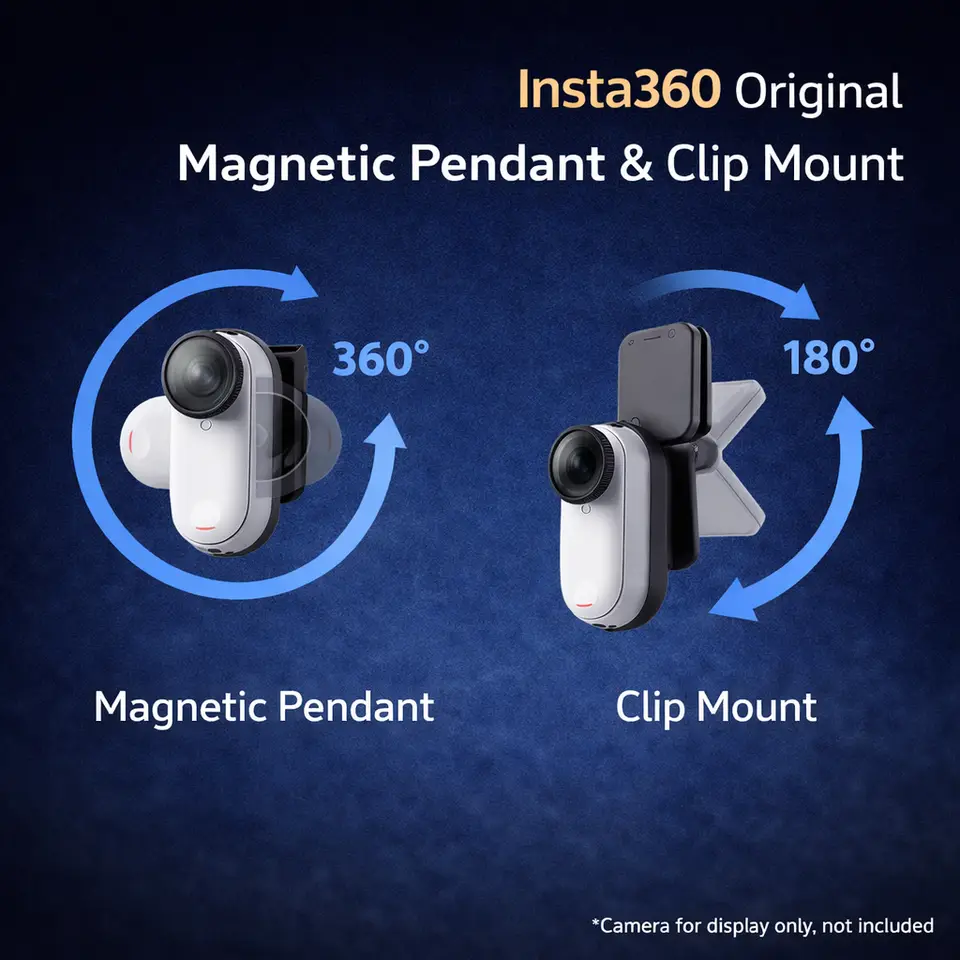 حامل مغناطيسي قابل للارتداء Insta360 GO 3 / GO 3S الأصلي، حامل POV بزاوية ميل 180 درجة مع ظهر سيليكون ناعم، ملحق رسمي