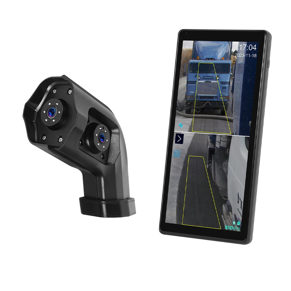 Podofo 10,36'' Smart Screen Player mit BSD-Funktion Vertikaler Bildschirm Auto-Monitor Rückfahrkamera IP68 Wasserdicht Nachtsicht DVR