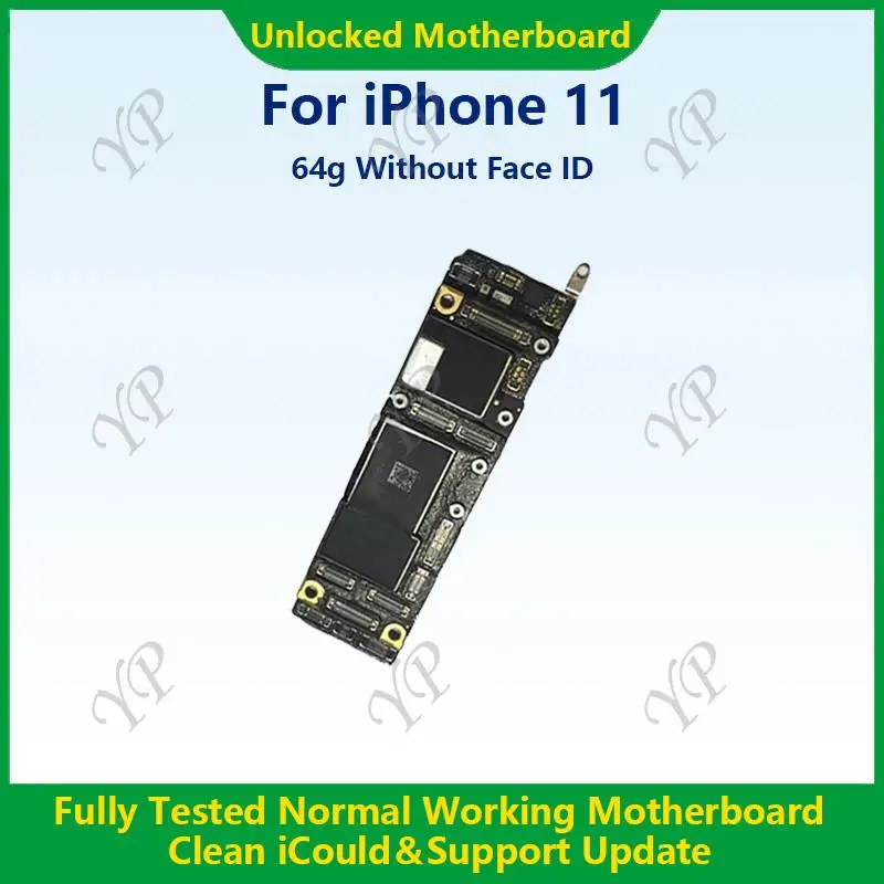 To Fully Tested Authentic Motherboard For iPhone 11 Pro Max 64g/256g Unlocked Mainboard Without Face ID Clean iCloud Fast