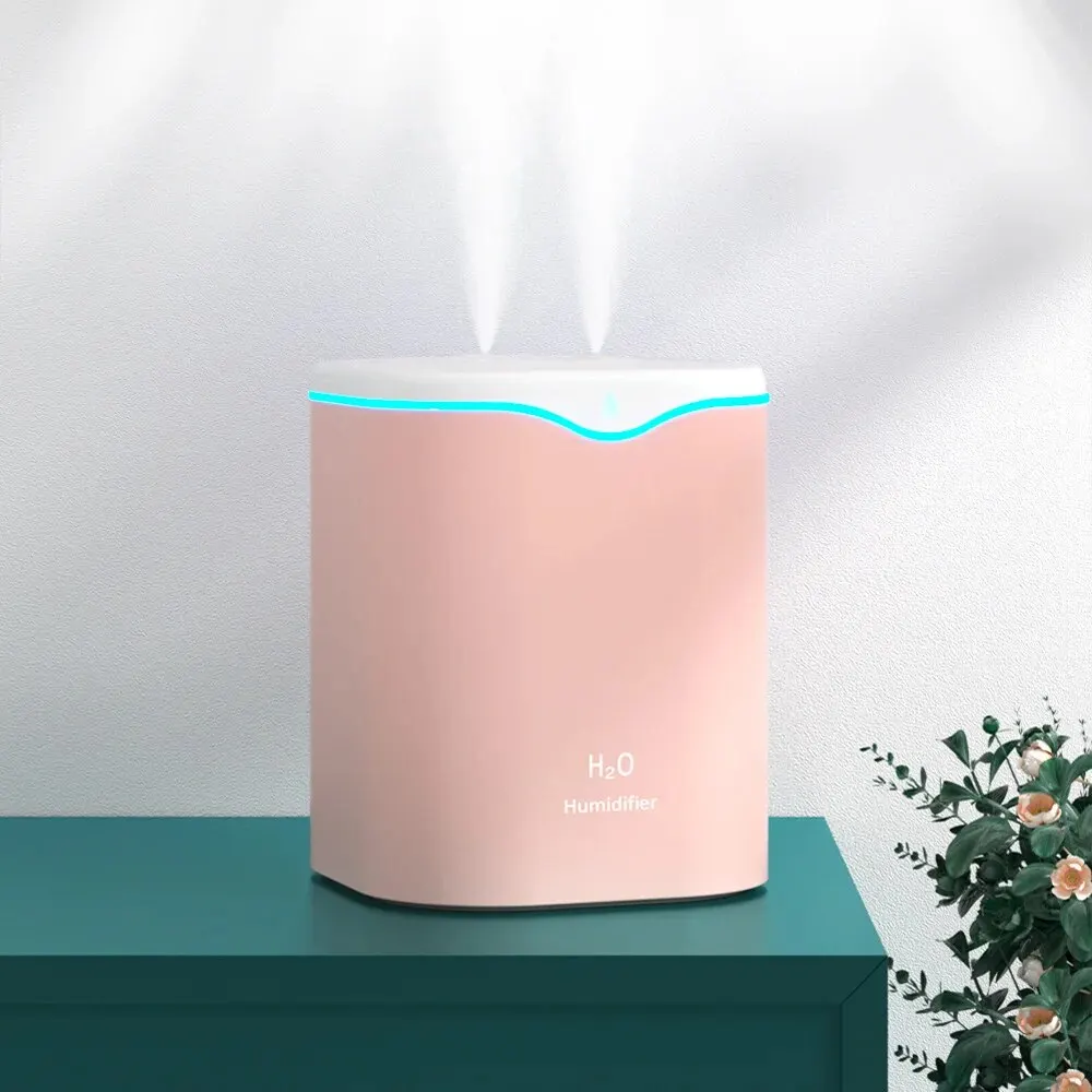Other Große Kapazität Dual Spray Luftbefeuchter USB Hause Schlafzimmer 2L Stille Wasser Nachfüller Luftreiniger Drahtlose Wasser Diffusor Büro 4