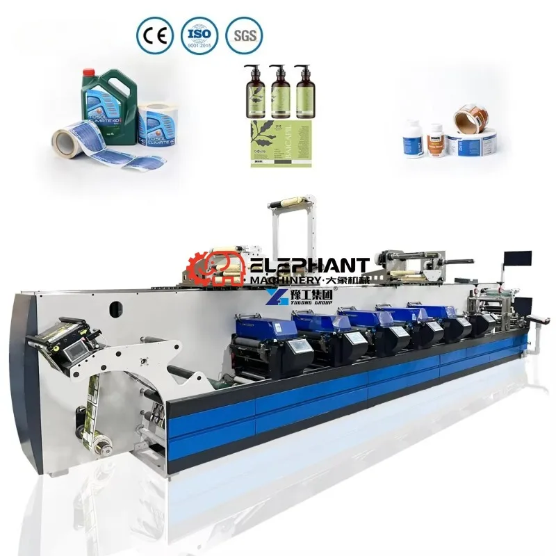 Hot Sale Horizontal Inline Flexo Printing Machine, for Plastic Film Label Sticker Paper Industrial Printing Equipment