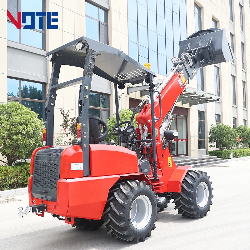 Loader Micro ขนาดกะทัดรัด Hydrostatic รถตักพลั่วสวนรถแทรกเตอร์ขนาดเล็ก Mini Front End Loader ล้อราคาพาเลท