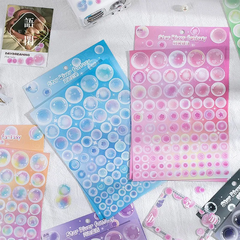 Colorful Bubble Dot Shape Self Adhesive Stickers For Scrapbooking card making And Kid DIY Arts Crafts 