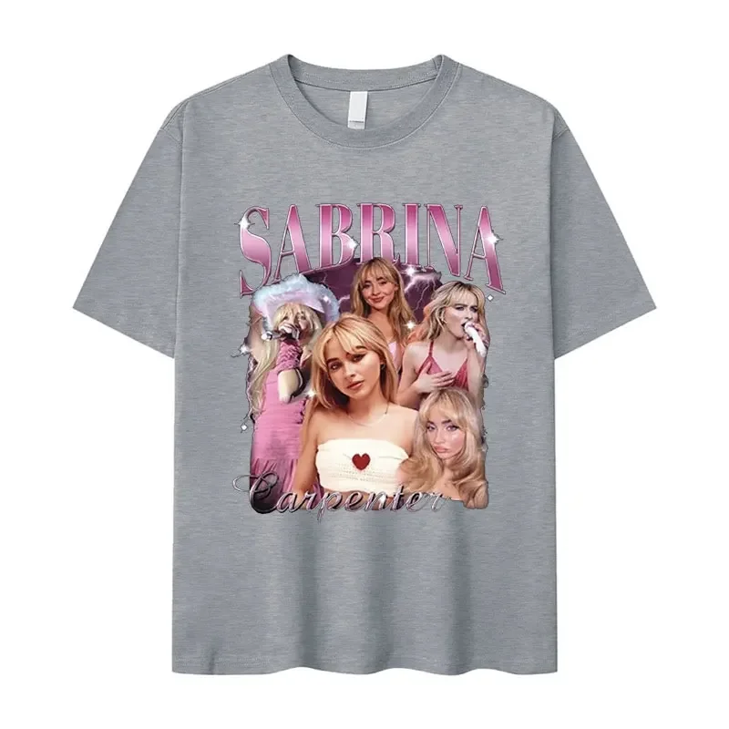 女性のレトロな特大Tシャツ,90年代のサブリナカーペンター,音楽ツアー