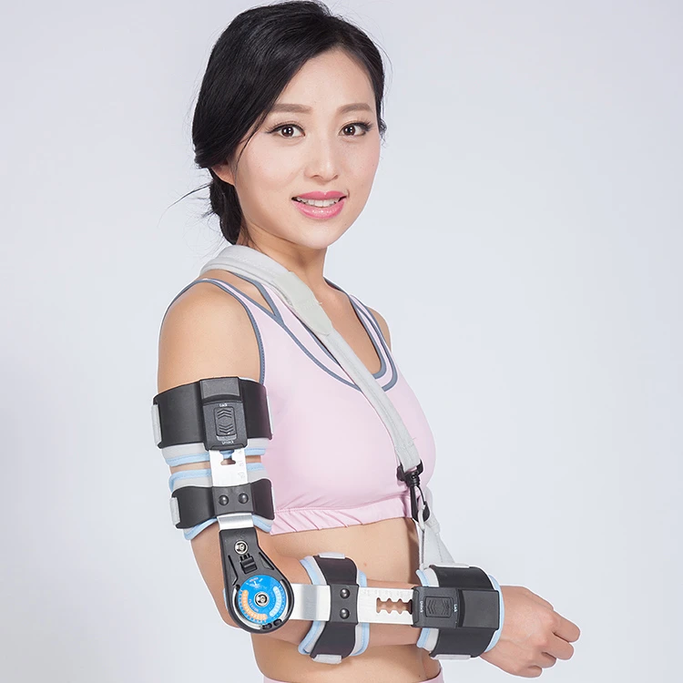 Ortesi del gomito con supporto per gomito incernierato articolato regolabile per il recupero da infortuni postoperatorie