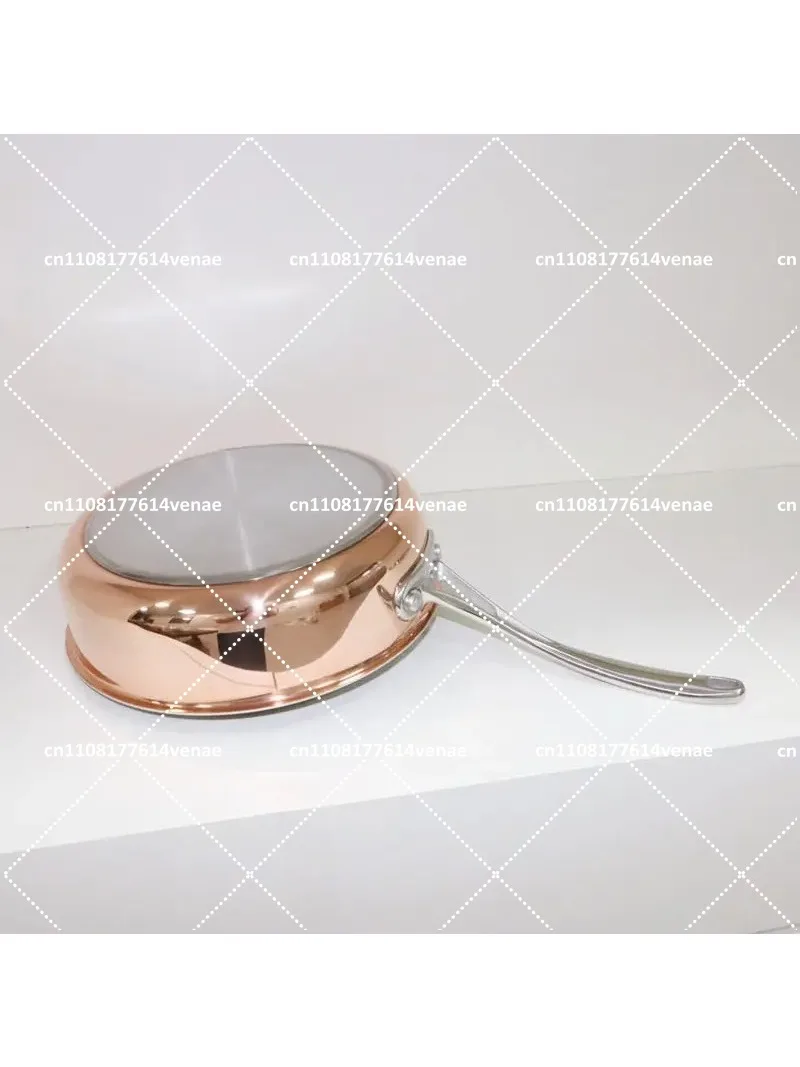 L Thickened Three-Layer Copper Soup Pan Milk Pan Frying Pan Multi-Size Kitchen Cookware