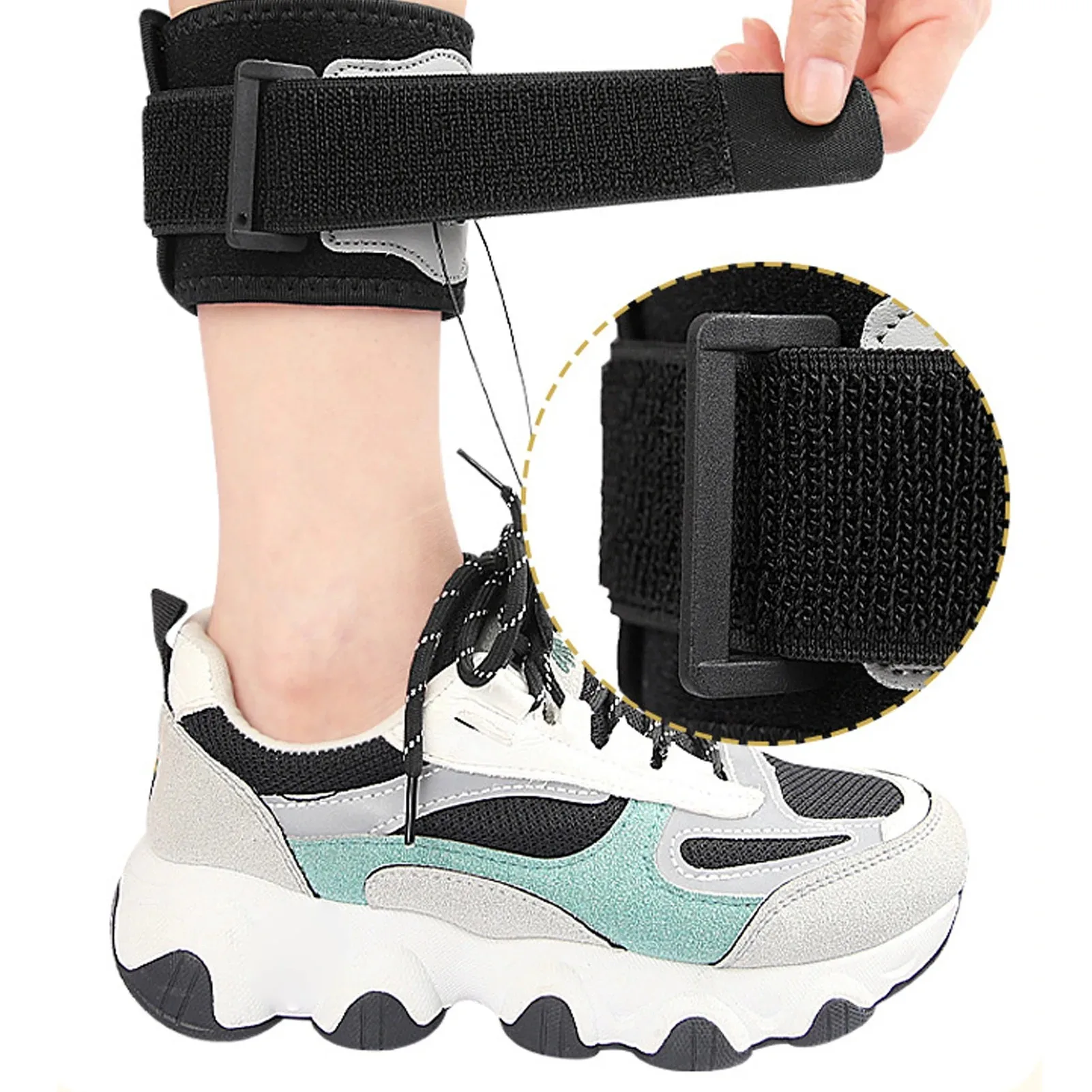 1Pc Afo Foot Drop Brace Knob Adjustable Left Right Foot Lifting Up Foot Drop Support for Walking with Shoes Ankle Foot Orthosis