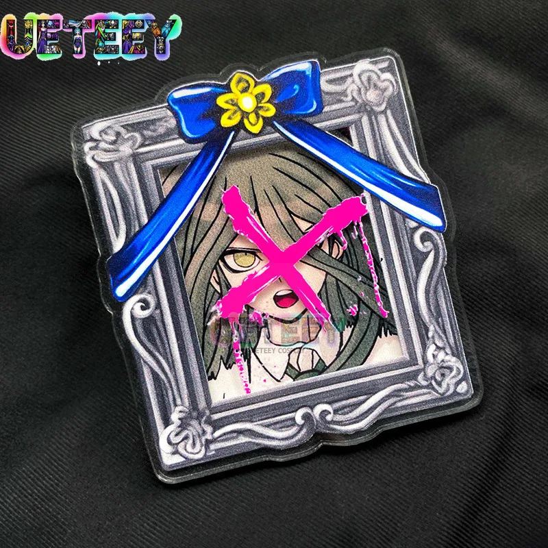 UETEEY COS Anime Badge Portrait Acrylic Pendant Kokichi Ouma Chiaki Nanami Accessories for Clothes Brooch Pin Backpack Decor view 4