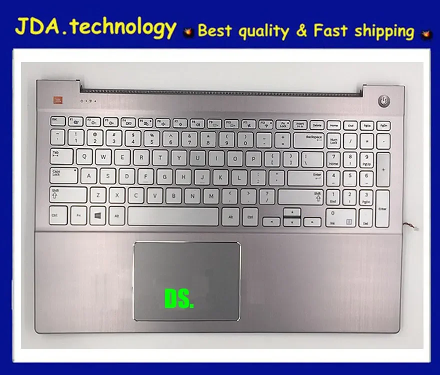 MEIARROW     95%New/Orig laptop palmrest topcase for Samsung NP780z5E 870Z5E 780Z5E 880Z5E US keyboard upper cover Touchpad