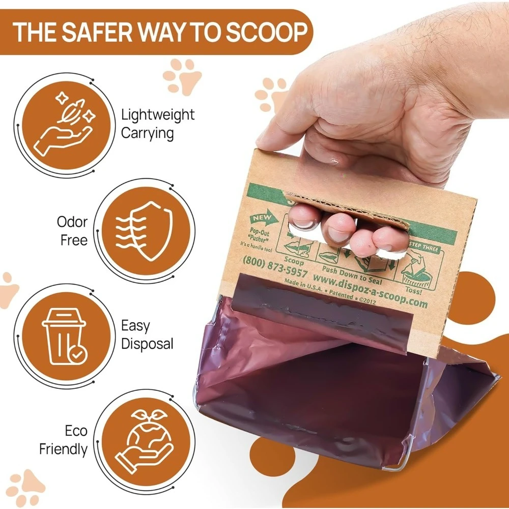 

Одноразовый совок для уборки собачьих экскрементов с пакетами, инструмент для сбора отходов без прикосновений, для прогулок на улице, портативное приспособление для уборки за питомцами