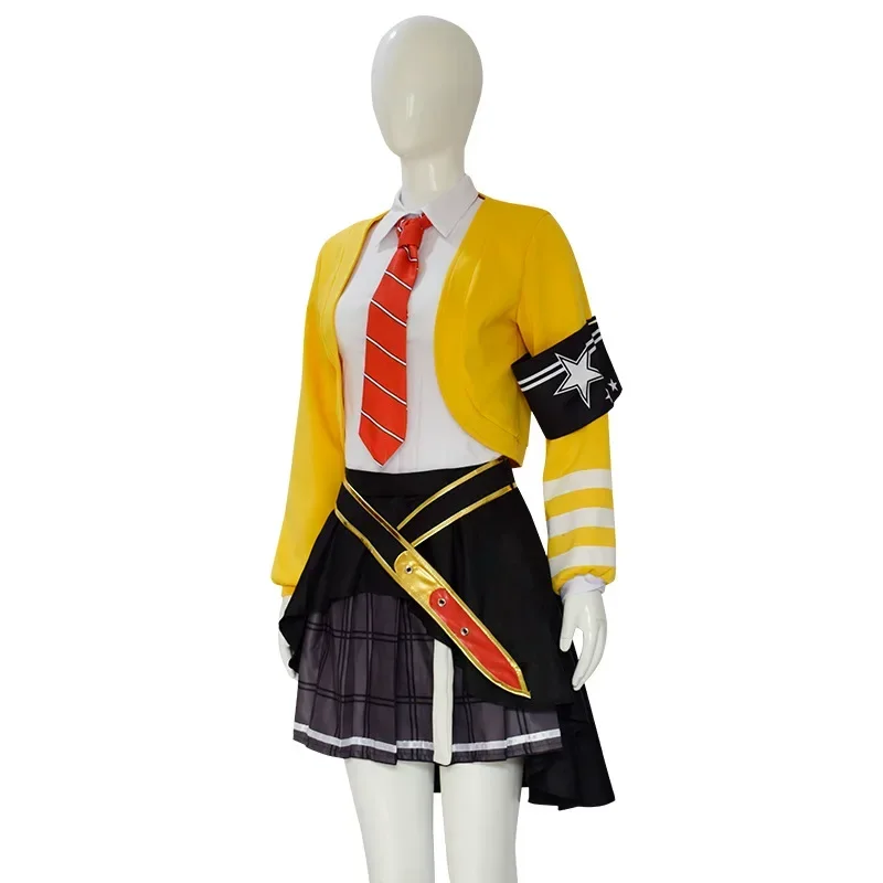 EE01 العجائب × شوتايم الملونة المرحلة الفذ Tenma ساكي تأثيري حلي موحدة هالوين دور اللعب حزب شعر مستعار تنورة معطف FIo0!