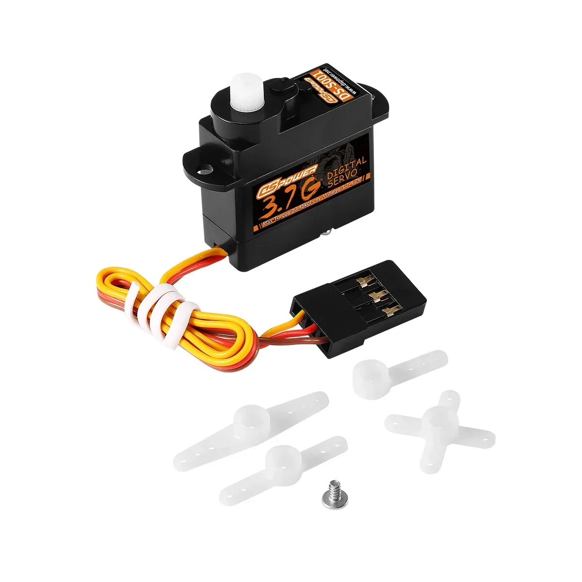 DSPOWER-Micro Servo Sans Noyau, Engrenage Plastique/Métal, Haute Précision, pour Voiture RC, Avions, WLtoys, Hélicoptère, Drone, Bateau, Robot, 3.7g