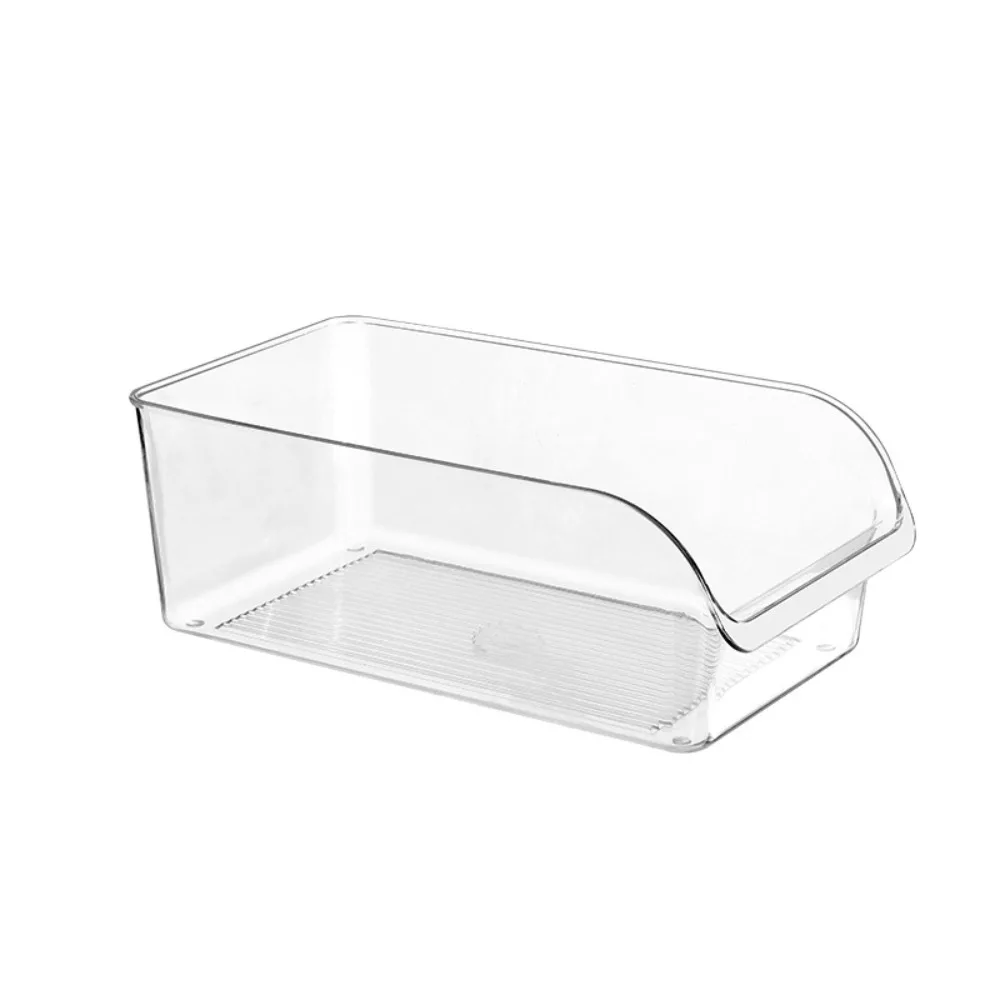 

3pcs Large Capacity Refrigerator Storage Box Transparent PET Fridge Organizer Box Open Top Stackable Fridge Organizer Containers