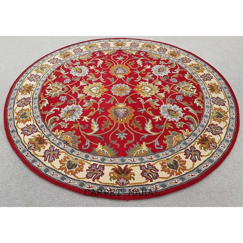 Handwoven Thick Woolen Round  Premium Collection for Living Room Bedroom Hall and Area Rug