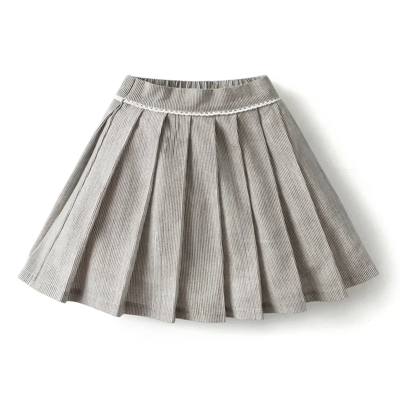 Kinder Mädchen Nadelstreifen Rock Kleidung Casual Kinder Mädchen Gestreiften Hohe Qualität Mode Boutique Sommer Teenager Kind Röcke
