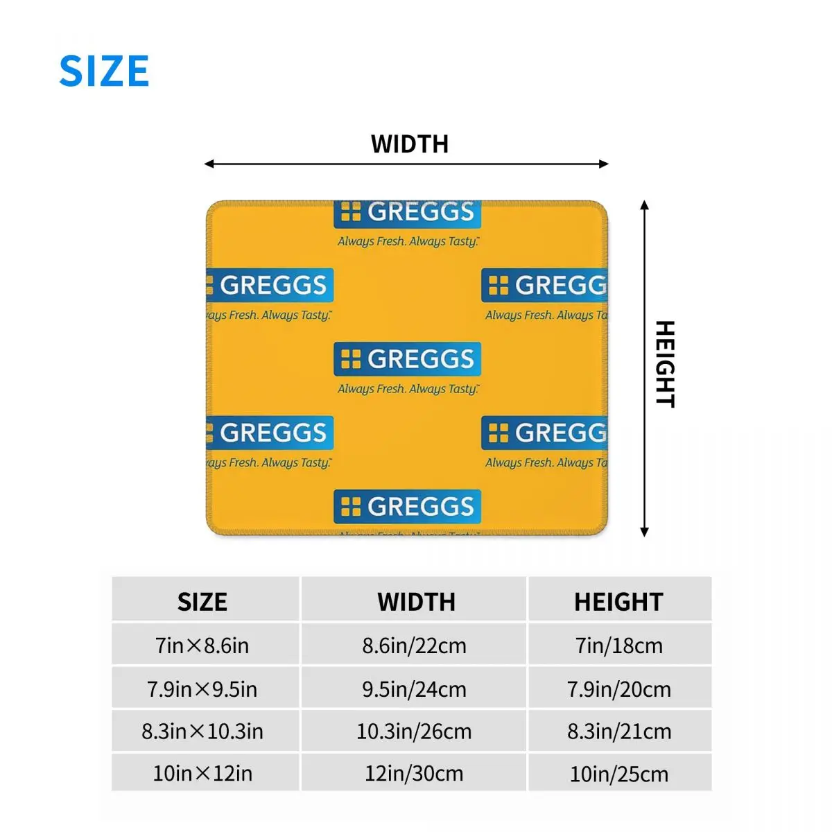 Greggs Resto And Bakery Mouse Pad Computer Keyboard Mouse Mat Gaming Laptop Desk Mat Office Table Mats