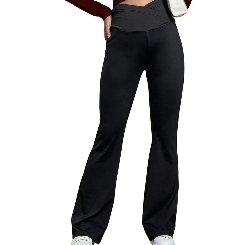 Maternity Soft Flare Leggings High Waisted Over The Belly Bell Bottoms Casual Yoga Leggings Pregnancy Pants