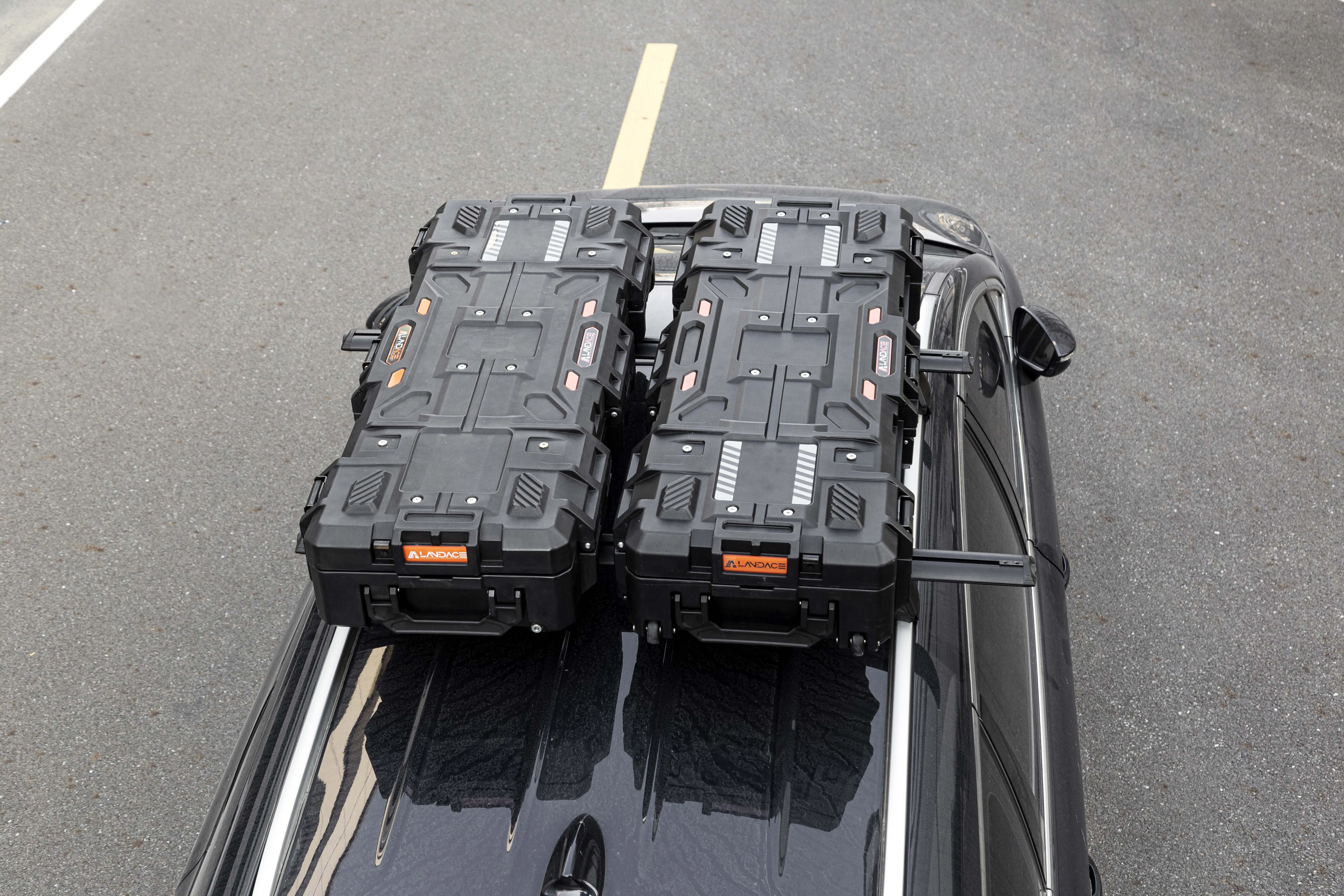 تركيب مباشر للتخييم 4WD ملحقات LLDPE صندوق سقف السيارة عالي التحمل صندوق تخزين صندوق أدوات عالمي #5