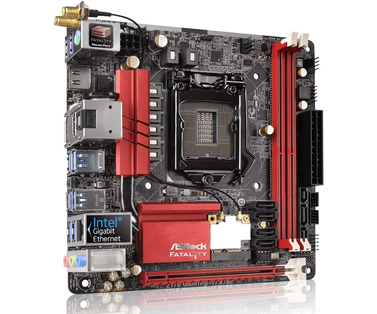 ASROCK Z170 Gaming-ITX/ac LGA 1151 Mini-ITX płyty główne Intel Z170 2 × DDR4 32GB pci-e 3.0 usb3, 1 M.2 dla rdzenia 6th gen i7/i5/i3