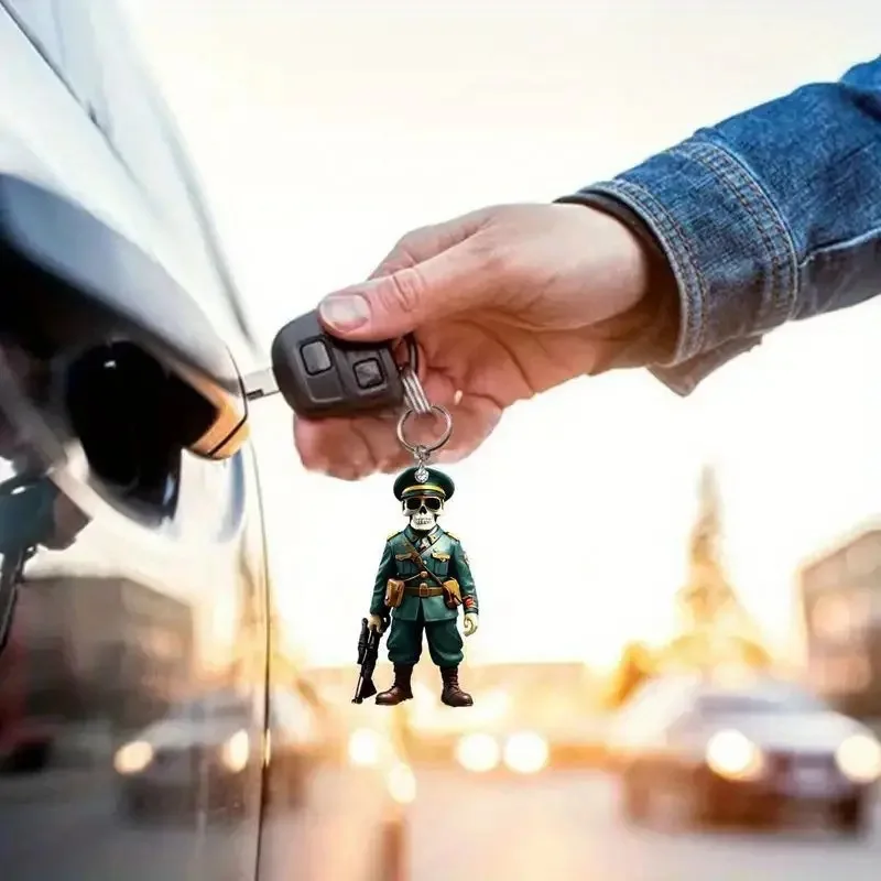 soldier keychain Funny Special Forces Soldier 2D Flat Acrylic Car Backpack Accessories Decoration Keychain Jewelry Gift To Frien