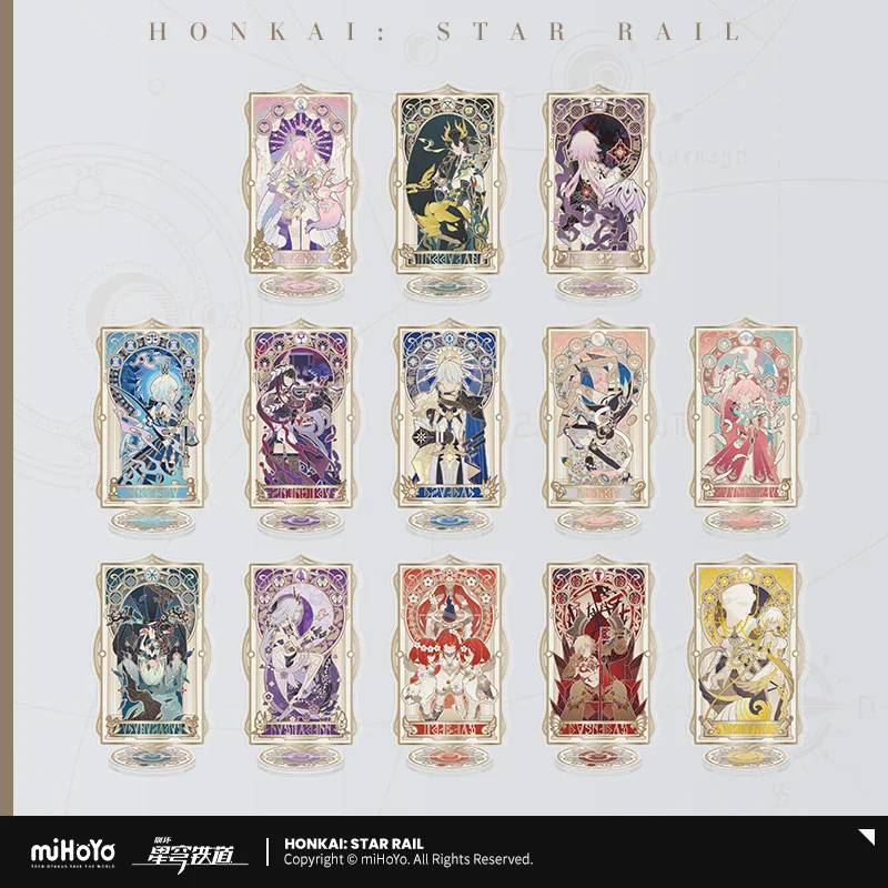 Official Honkai Star Rail Gaming Merchandise Cartoon Characters Cosplay Aglaea Phainon Acrylic Rotating Display Stand